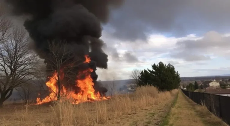 Atear fogo em terreno particular é crime